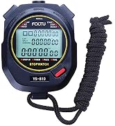 FCXJTU Professional Stopwatch Timer, 3-Row 10 Lap/Split Memory Count up/Down Timer, Extra Large D...