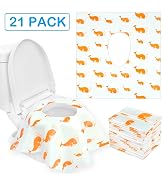 21 Extra Large Disposable Toilet Seat Covers - Orange