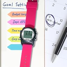 Wobl+, wobl waterproof watch, vibrating alarm reminder watch, potty watch, toilet training, pink