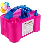 PCFING Balloon Pump Electric, Portable Balloons Inflator Blower Machine with Balloon Tie Tool & D...