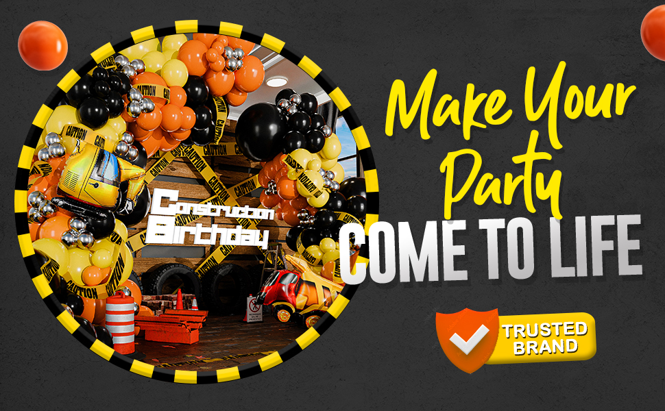 construction balloon garland kit