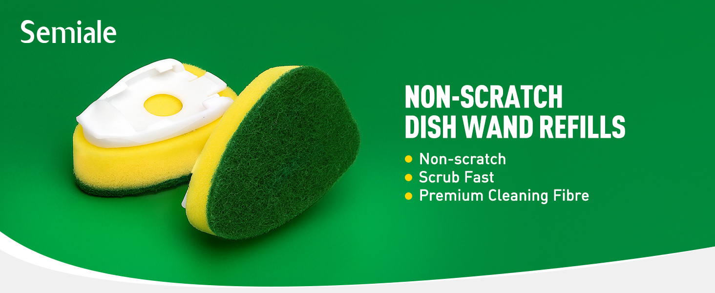 Non Scratch Dishwand Refill with Handle