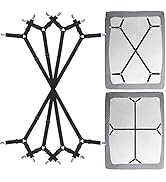 Siaomo Bed Sheet Clip Straps - 2 Way Adjustable Crisscross Sheet Corner Holder Straps Gripper Ela...