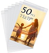 Somime 50 Pack Acid-Free Crystal Clear Sleeves Storage Bags for 11x17 Art Prints/Pictures/Photos/...