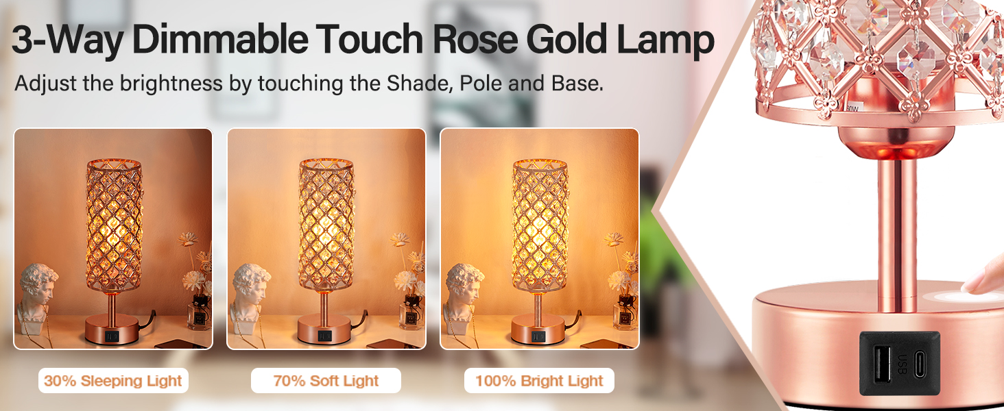 rose gold lamp