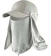 ELLEWIN Fishing Hat Sun Cap UPF 50+ Outdoor Hiking Hat with Removable Mesh Face Neck Flap Cover W...