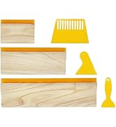 6 PCS 6 Sizes Screen Printing Supplies,3 Sizes 75 Durometer Screen Printing Squeegee,3 Sizes Plas...