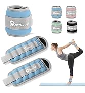 NEALFIT Ankle Wrist Weights, Adjustable Arm Leg Weights for Women Men, Secure Fit Non-Slip Exerci...