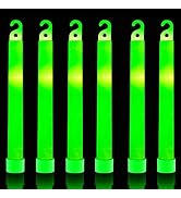32 Ultra Bright 6 Inch Large Green Glow Sticks - Chem Lights Sticks with 12 Hour Duration - Campi...