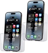 CEI&BPY 2Pcs Phone Holder Wall Mounted, Clear Phone Stand with Self Adhesive. Phone Holder for Sh...