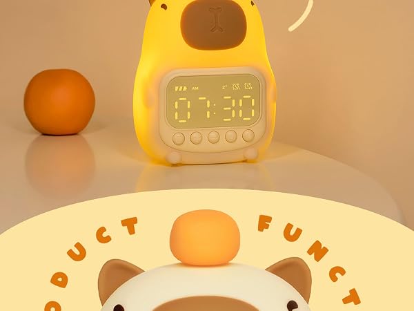Capybara Alarm Clock with Night Light