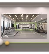 LOAAO Home Gym Mirror, 48"x28"-3 PCS Gym Mirrors for Wall, Frameless, Tempered Glass, Large Worko...