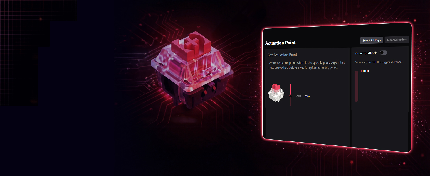 adjustable actuation point