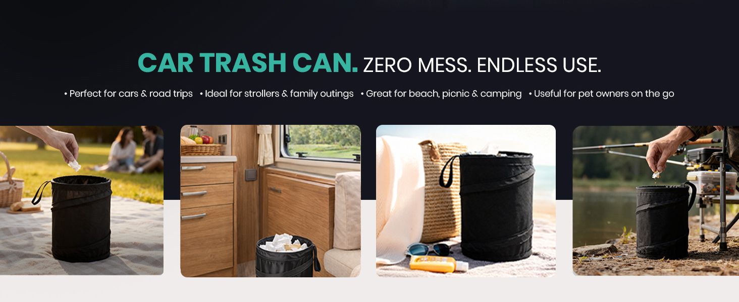 Car Trash Can. Zero Mess