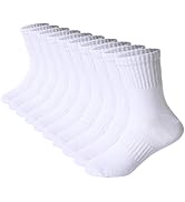 Kids Crew Athletic Socks Boys Girls Classics Cotton School Uniform Childs Sports Breathable Casua...