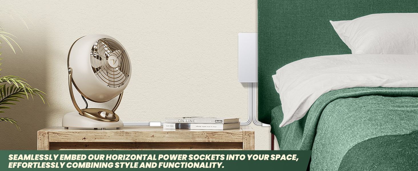 flat surge protector power strip