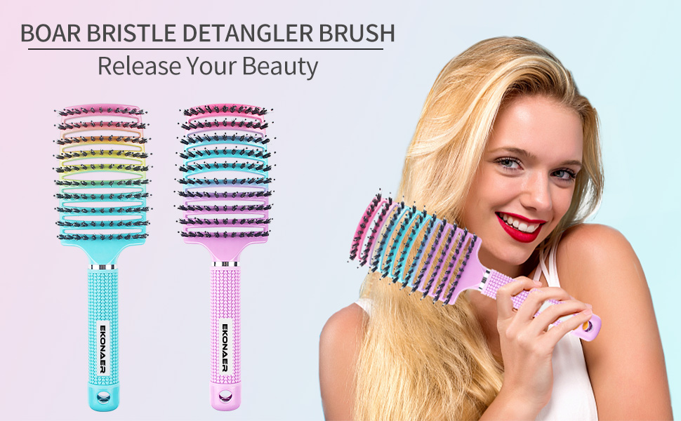 hair brushes for women detangler vented curly massager boar bristle hairbrush set hairstreaq