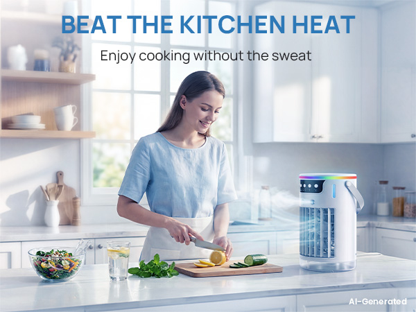 Beat kitchen heat with this versatile mini ac for desk and countertop