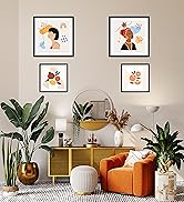 ELSKER&HOME 18x18 Frame Black 3 Pack, 14x14 frame with Mat or 18x18 Photos without Mat Set of 3, ...