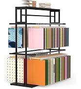 Fabric Sample Display Rack Commercial, Floor-Standing Fabric Sample Organizer, Quilt/Blanket/Curt...