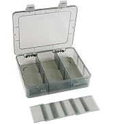 Upgrade 9 Grids Plastic Organizer Box with Dividers, Small Parts Container, Craft Organizer for B...