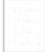 Unpunched Dotted Paper, Letter Size 100Sheets / 200Pages Loose-Leaf Paper, 100gsm White Paper, 8....
