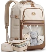 MATEIN HER Carry on Backpack for Airplane with Clear Front Pocket | Personal Item Size, TSA Frien...