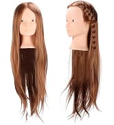 NSXAYIWE Hair Mannequin Head, Makeup Cosmetology Mannequin Head Doll Head for Hair Styling, Synth...