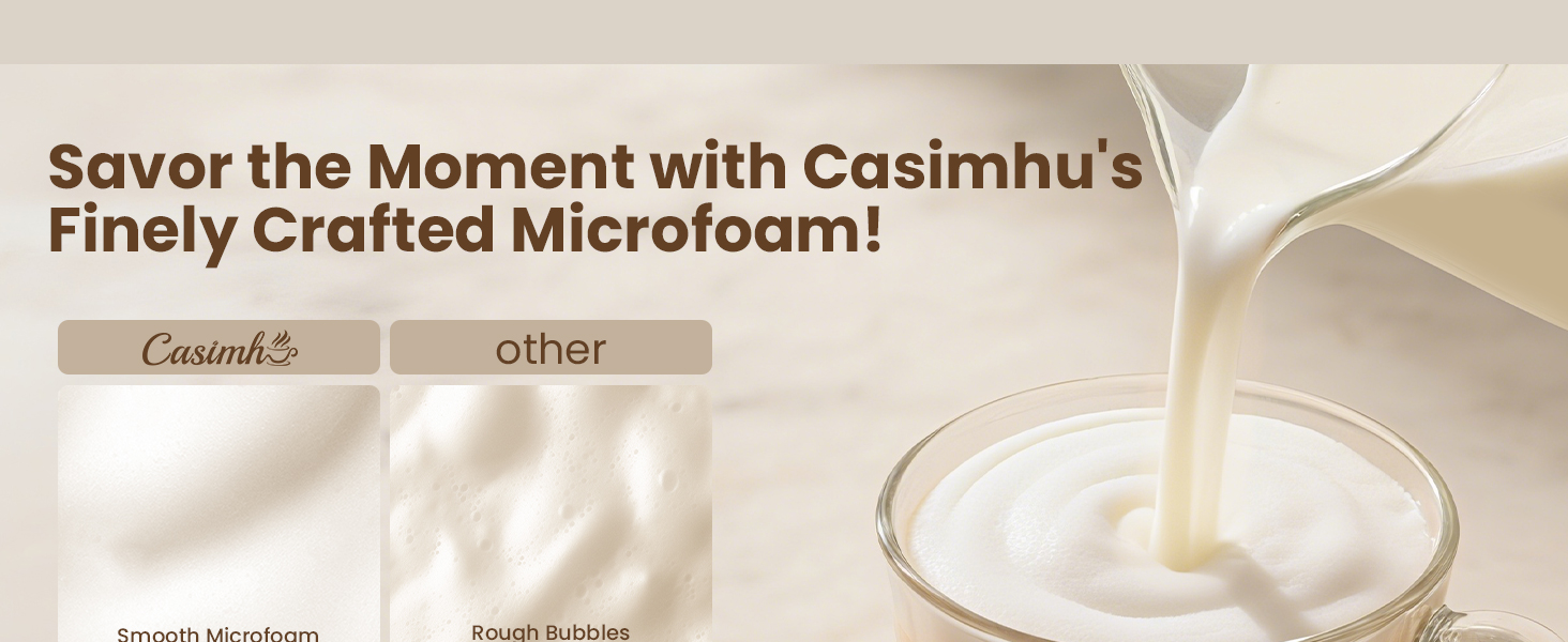 To have better foam, please use cold and fresh whole milk to create foam