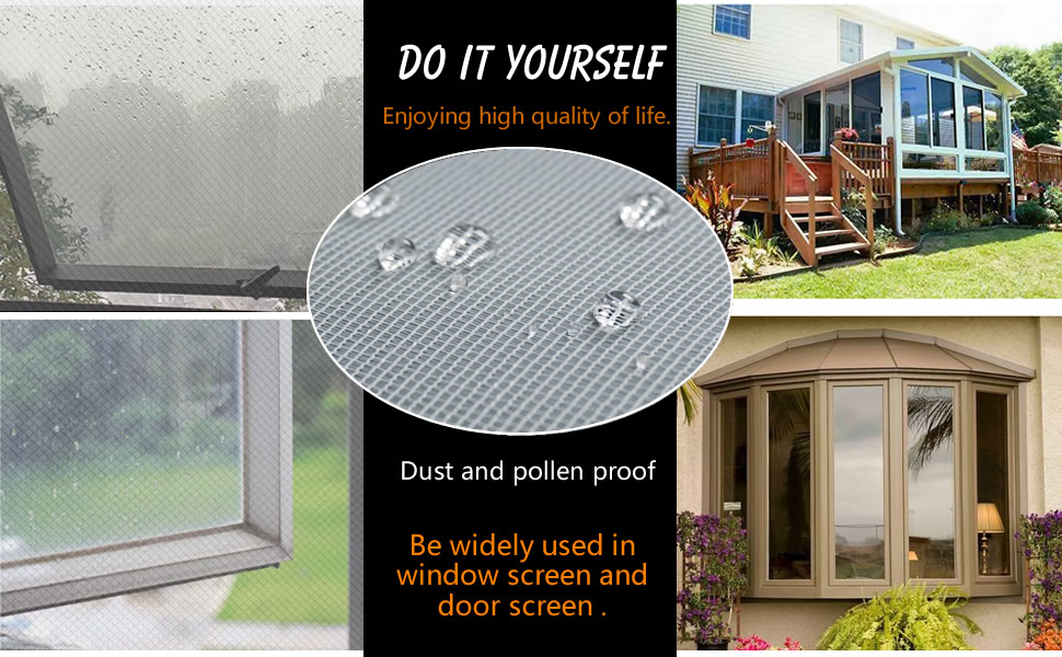 Be widely used in the replacement of the net of window screen and door screen.