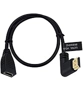 Poyiccot 8K HDMI Extension Cable, Left Angle HDMI 2.1 Cable 90 Degree 8K HDMI Male to Female HDMI...