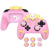 PlayVital Sweetheart Kitty Silicone Skin Compatible with Nintendo Switch Pro Controller Kawaii An...