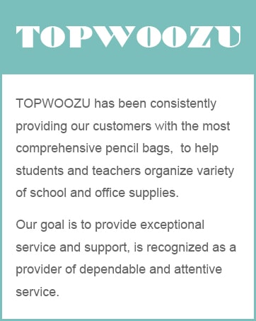 TOPWOOZU Pencil Pouch 3 Ring