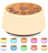 Color Noise Sound Machines with 10 Colors Night Light 25 Soothing Sounds and Sleep White Noise Ma...
