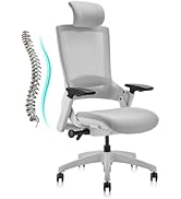 CLATINA Ergonomic High Swivel Executive Chair with Adjustable Height Head 3D Arm Rest Lumbar Supp...