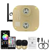 AKEPO 20W Dual-Head Twinkle Fiber Optic Light Box, APP Control Twinkle Light Engine Music Activat...