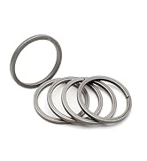 PJYTAC Titanium Key Ring Side Pushing Key Rings for Key Carabiner Quick Release EDC Split Rings f...