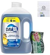 Dawn Platinum Dish Soap Dishwashing Liquid, Rain Scent, Dish Soap Refill, 51.5 Fl Oz bundled with...