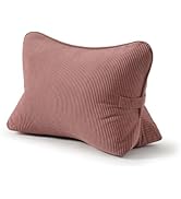 Ailuteie Corduroy Back Pillow for Sitting Up & Reading, Ergonomic Triangle Lumbar Support Cushion...
