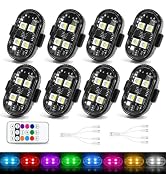Upgraded 8PCS Wireless LED Strobe Lights With Remote Control, 8 Colors Adjustable Brightness USB-...