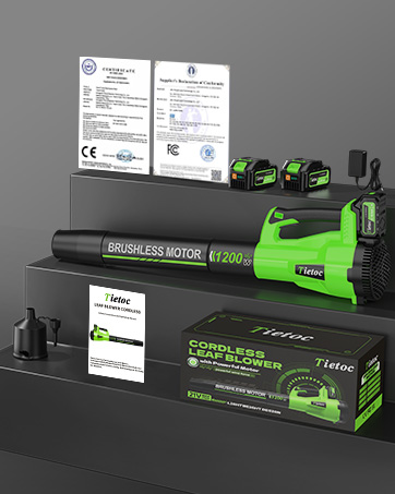 Tietoc Leaf Blower Cordless, 735CFM/200MPH Brushless Electric Leaf Blower