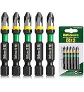 HitScrews 2" Anti-Slip Phillips Impact Bits #2,S2 Steel Screwdriver Bits,360° Laser-Etched Magnet...