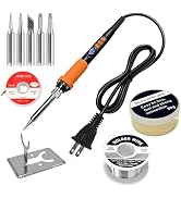 FUMEIYI 909A 90W Orange Soldering Iron Kit with LED Display & Ceramic Heater, Adjustable Temperat...