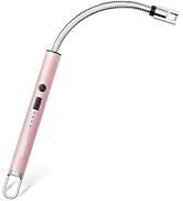 VEHHE Electric Candle Lighter, USB Rechargeable Lighters with Safety Button Lock, Flexible Neck A...