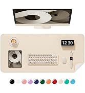 Niniubye Desk Pad, 23.6" x 13.8" PU Leather Non-Slip Desk Mat Large Mouse Pad for Desktop, Waterp...