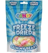 BEST PARTY EVER! Freeze Dried Candy Gummy Bears, Crunchy Candy with Intense Taste, 1.5 oz, Pack of 2