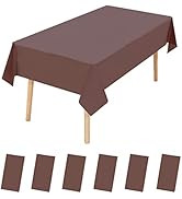 JHDZDHY 6 Pack Premium Disposable Plastic Tablecloth 54" x 108" Party Table Cloths Disposable for...