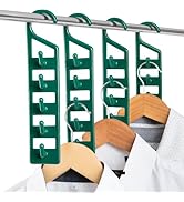 CraftyCrocodile Space Saving Hangers for Clothes - 4 in Pack, Heavy Duty Plastic, Multipurpose Cl...