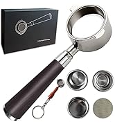 KILOGOGRAPH Bottomless Portafilter 58mm Gift Box - African Blackwood Handle, 2 Baskets, Blind Fil...