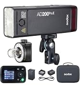 Godox AD200Pro II AD200 Pro II Flash, Upgraded Flash Head with Modeling Lamp, Color Indicator and...